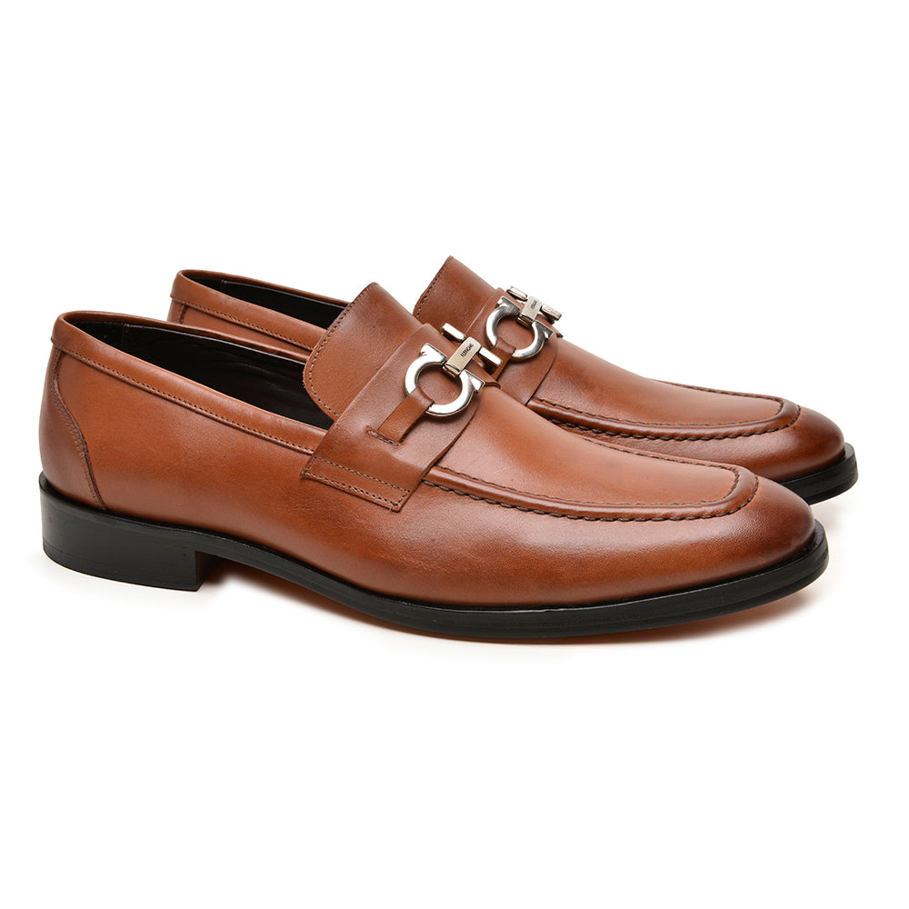 Mocassim Gancini Ferragamo Caramelo