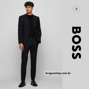 Sapato Social Derby Boss Preto em Couro