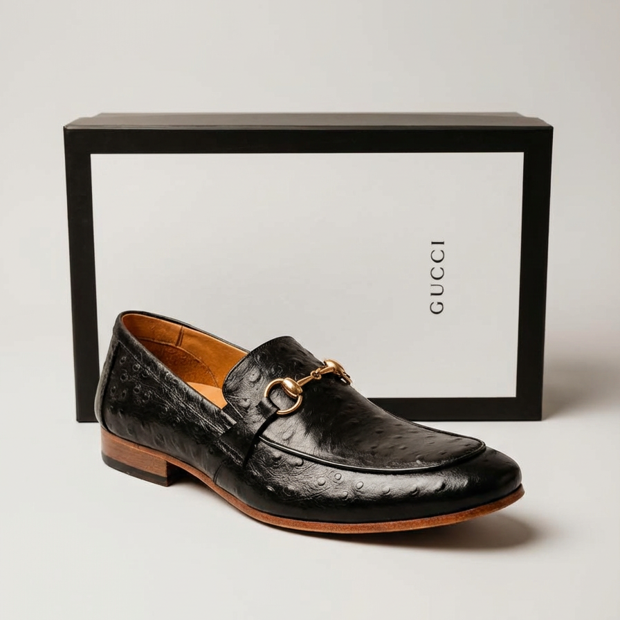Sapato Loafer Social Gucci Italy Couro Exótico