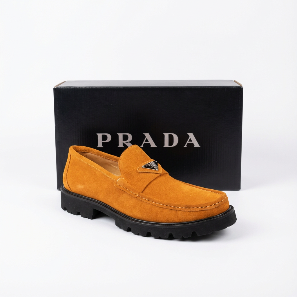 Sapato Loafer Ultra Leve Prada Ferrugem