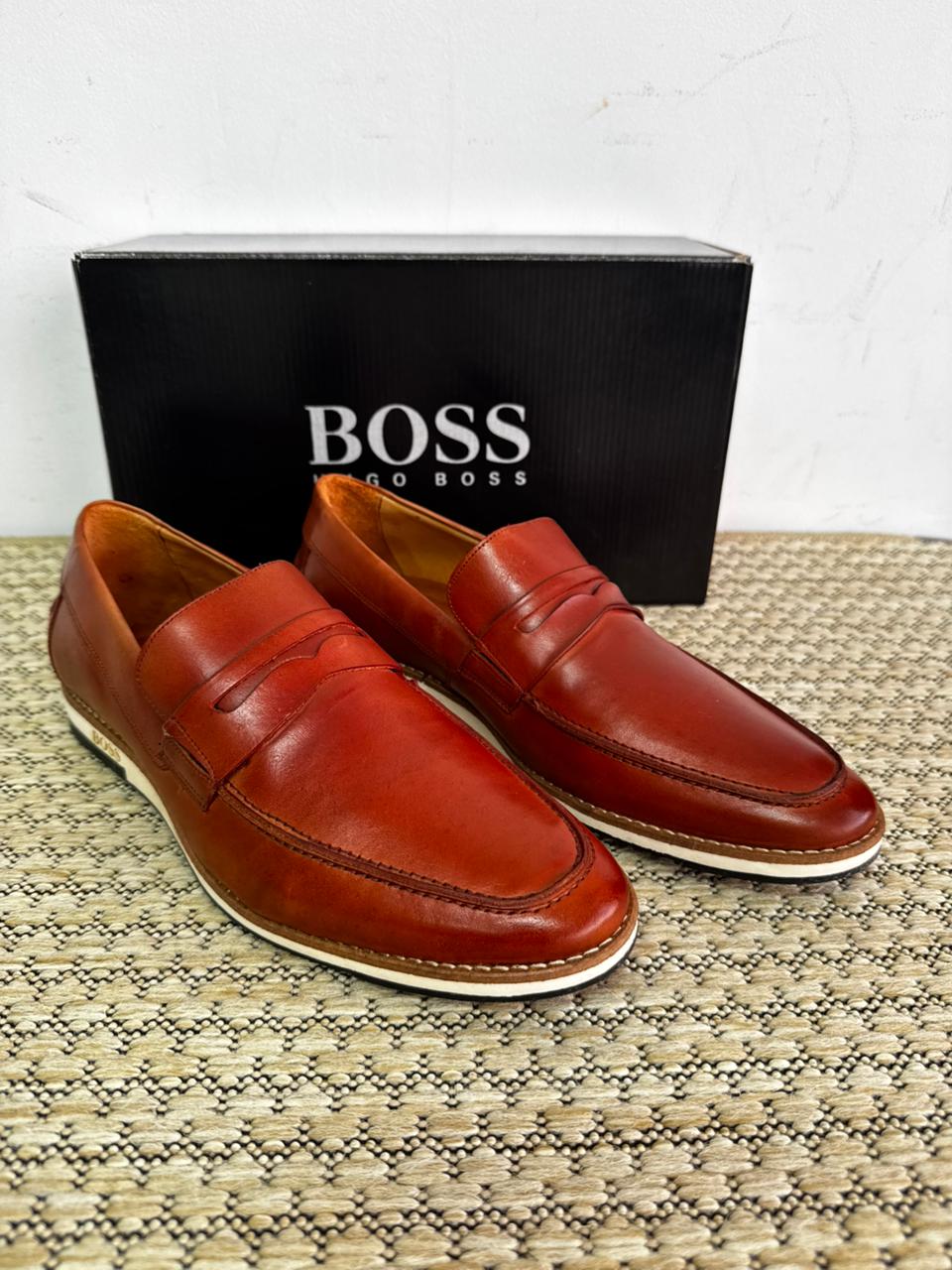 Sapato Casual Boss Caramelo em Couro
