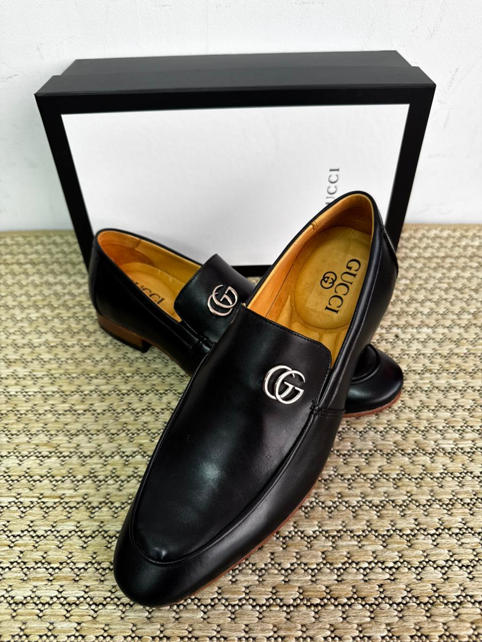 Sapato Loafer Social Gucci Italy 'GG" mini Preto