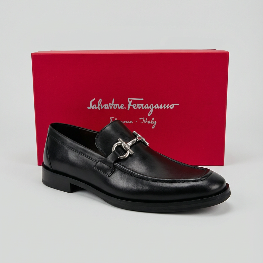 Sapato Social SF Italy Couro Preto