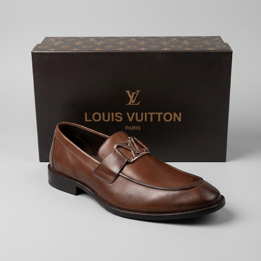 Sapato Loafer Social Louis Vuitton Café